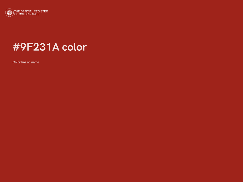 #9F231A color image