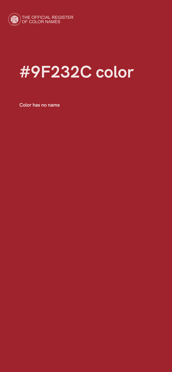 #9F232C color image