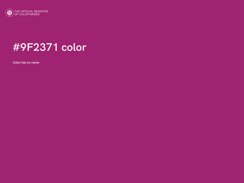 #9F2371 color image