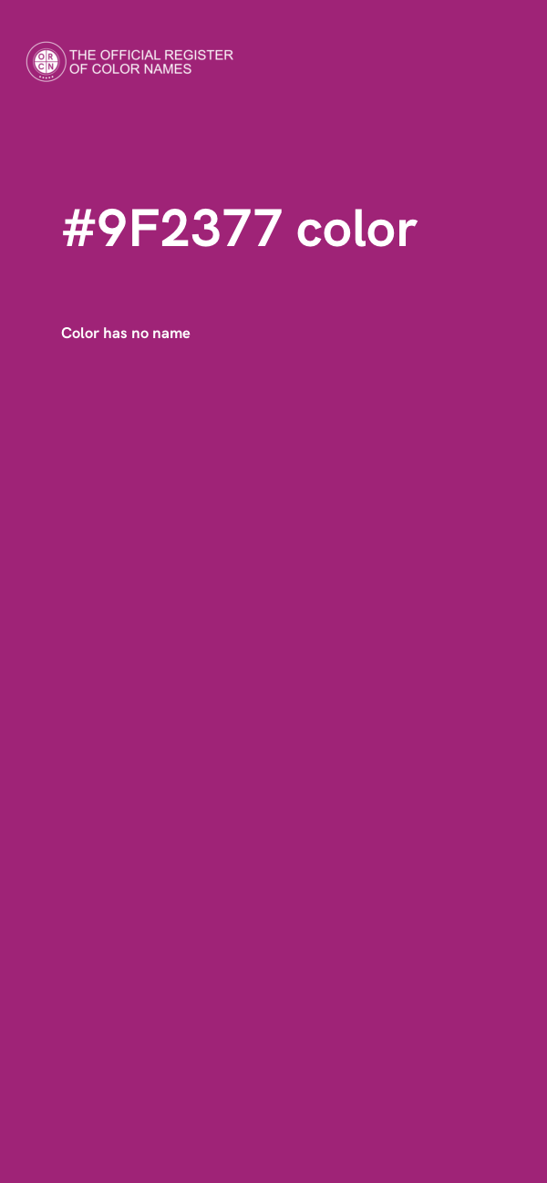 #9F2377 color image
