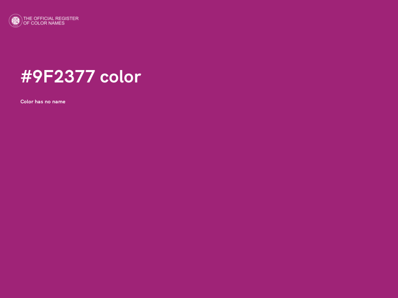 #9F2377 color image