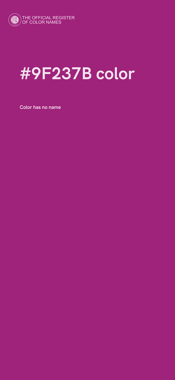 #9F237B color image