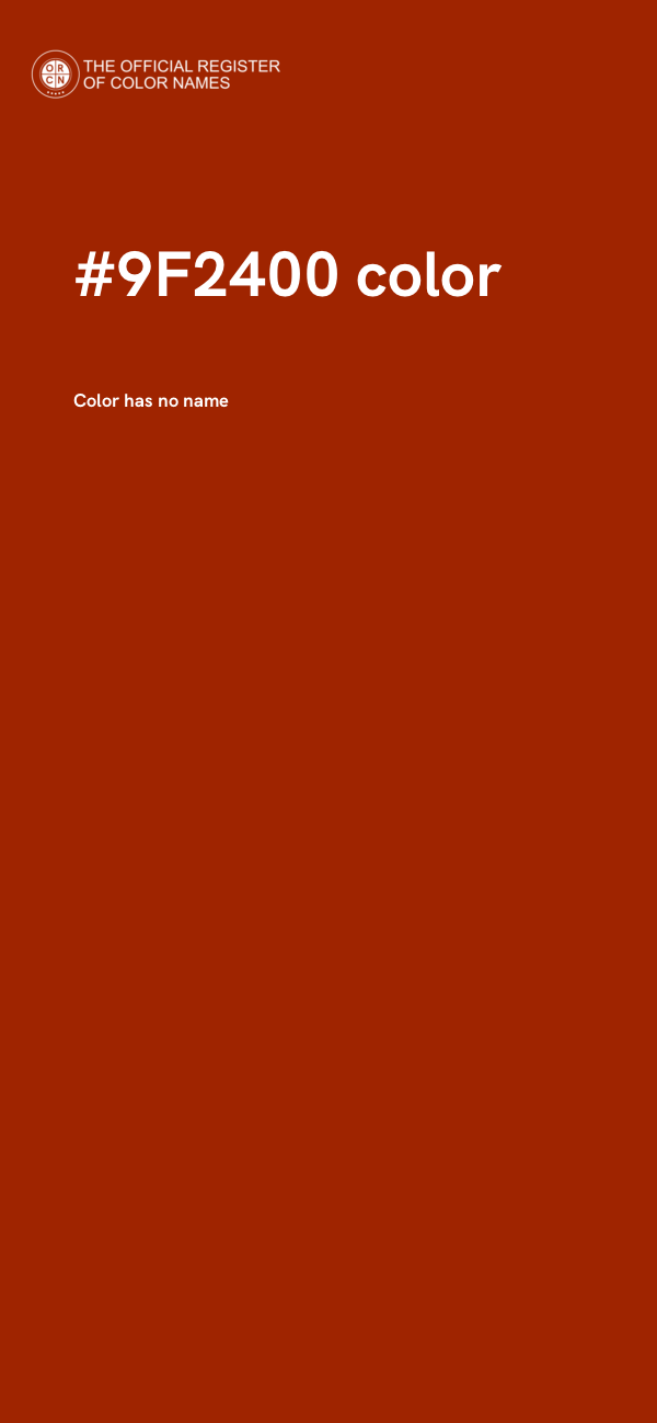 #9F2400 color image