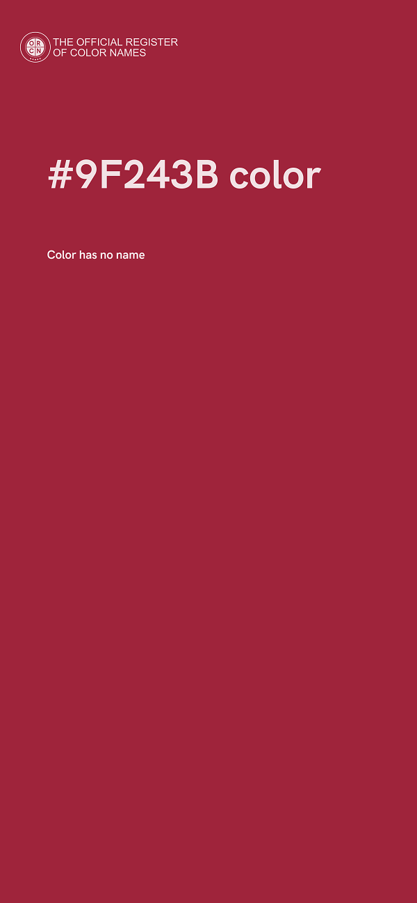 #9F243B color image