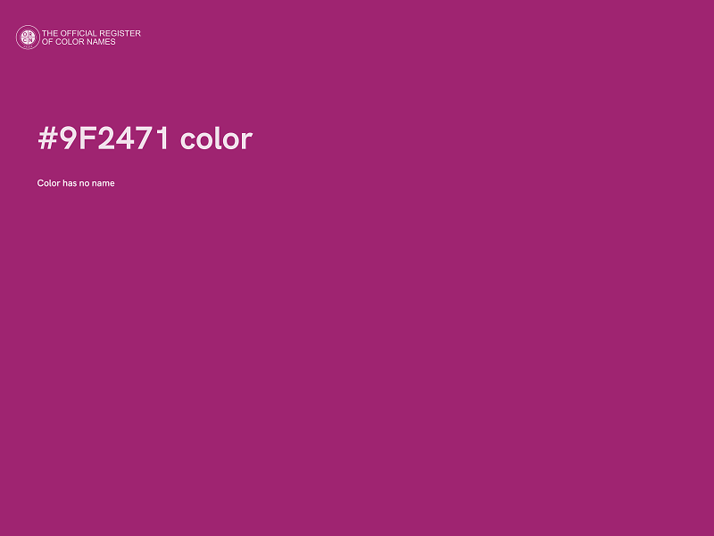 #9F2471 color image