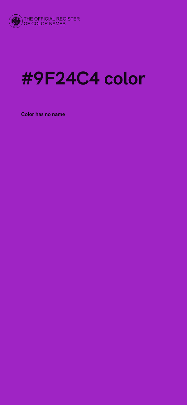 #9F24C4 color image