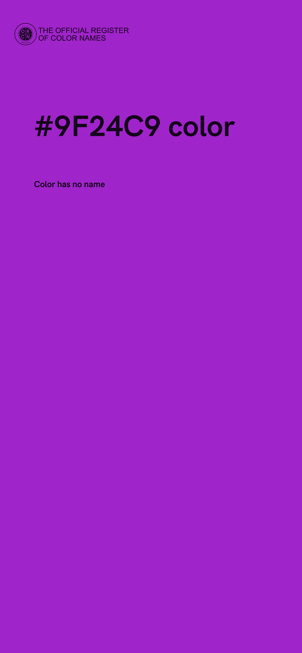 #9F24C9 color image