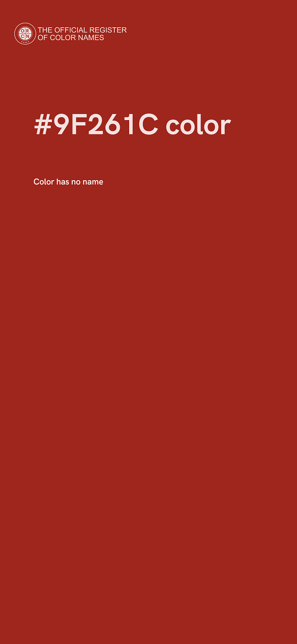 #9F261C color image