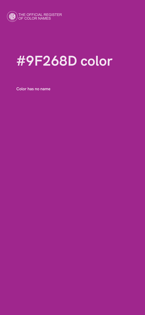 #9F268D color image