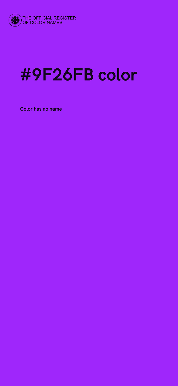 #9F26FB color image