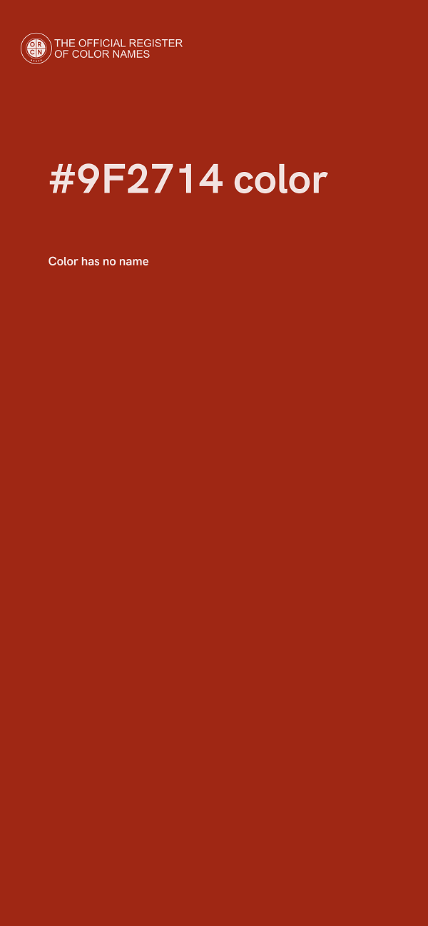 #9F2714 color image