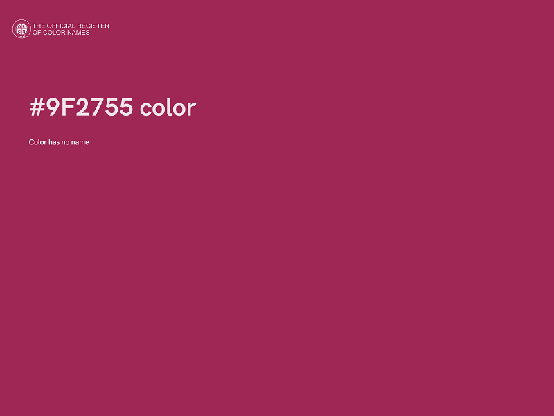 #9F2755 color image