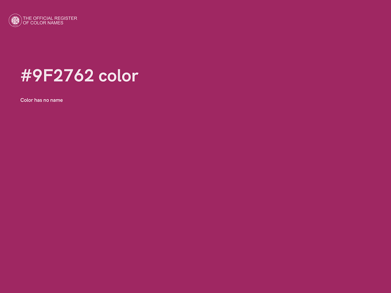 #9F2762 color image