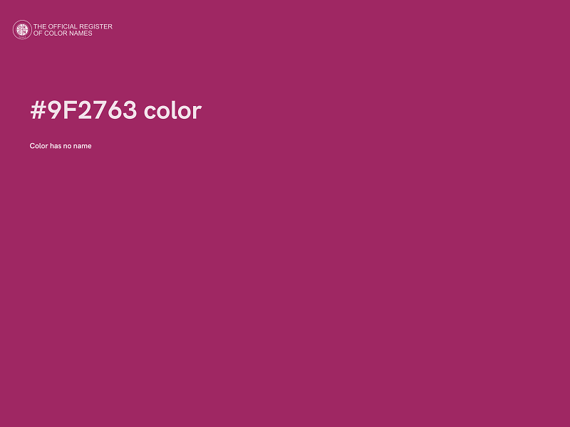 #9F2763 color image