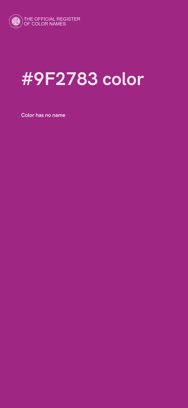 #9F2783 color image