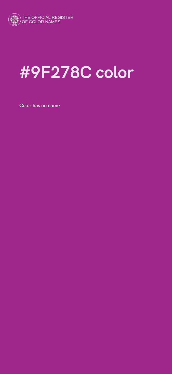 #9F278C color image