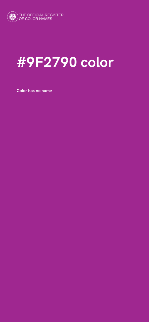 #9F2790 color image