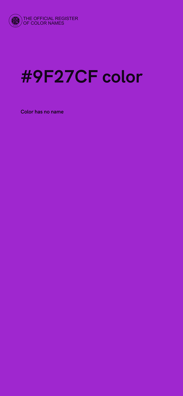 #9F27CF color image