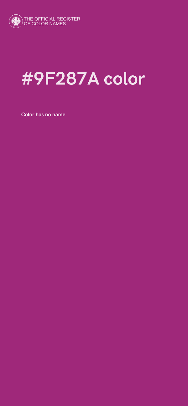 #9F287A color image