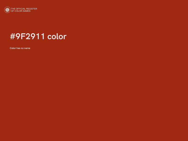 #9F2911 color image