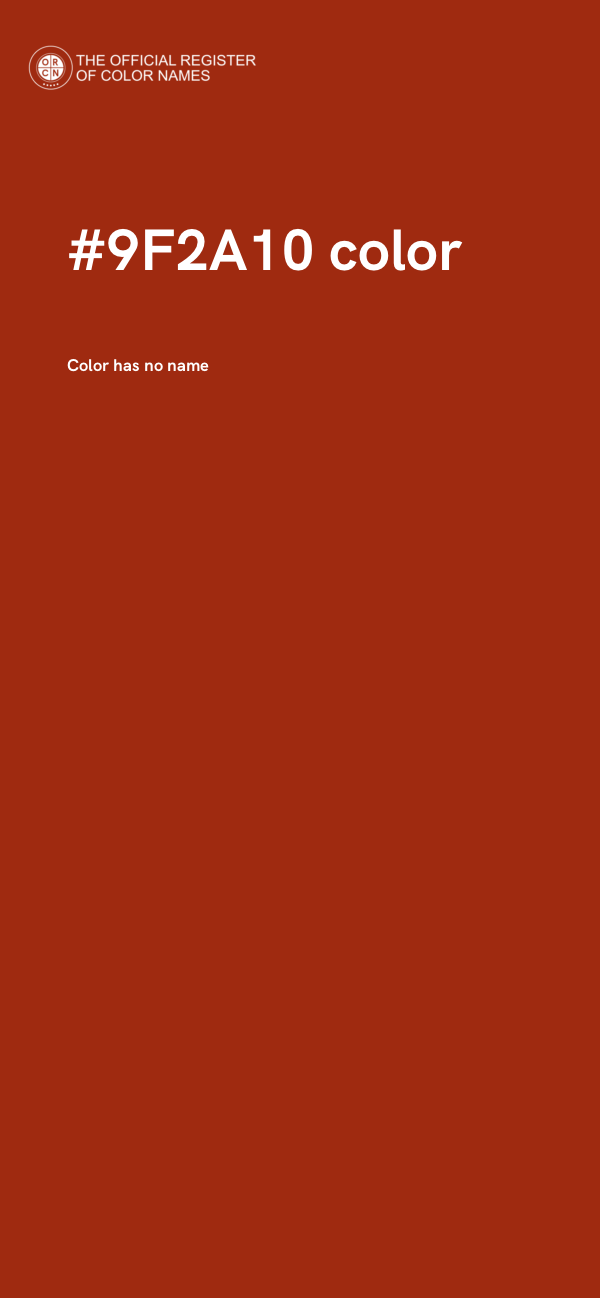 #9F2A10 color image