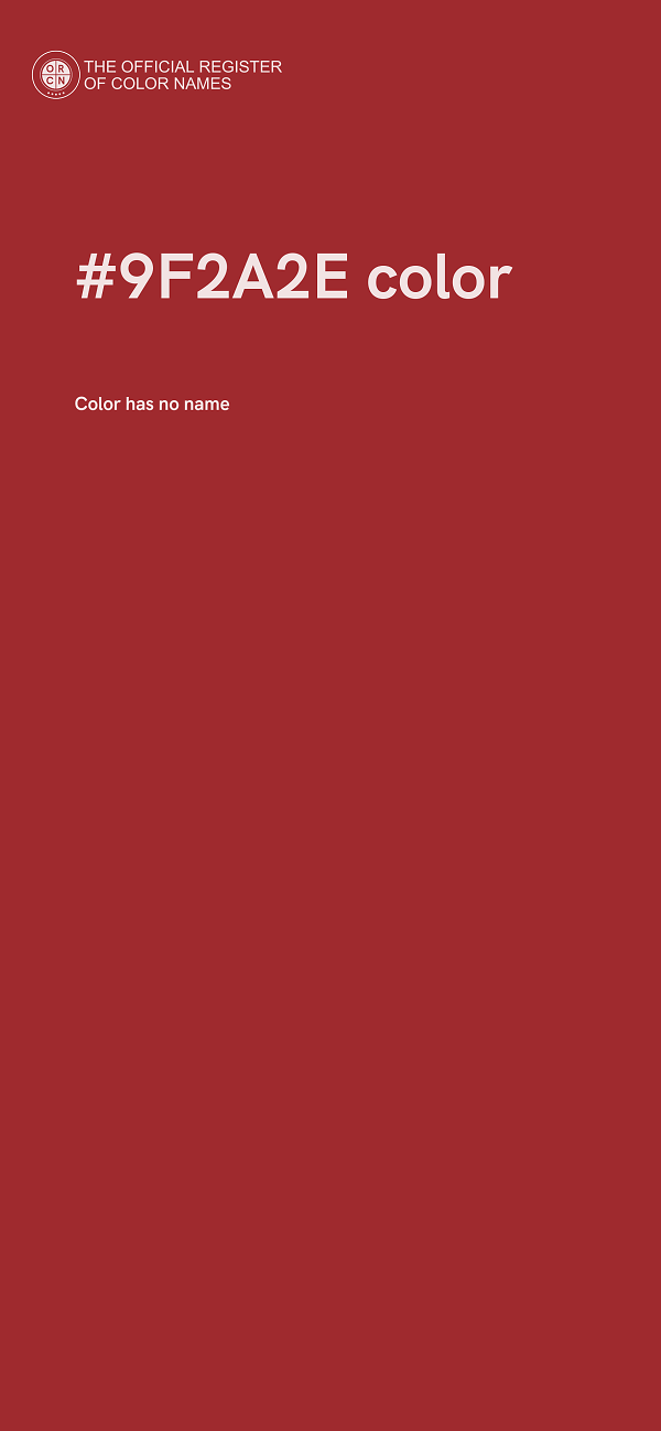 #9F2A2E color image