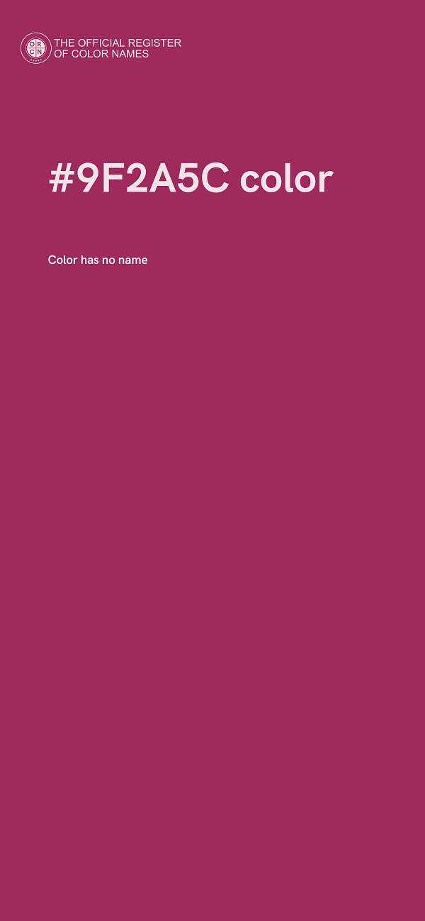 #9F2A5C color image