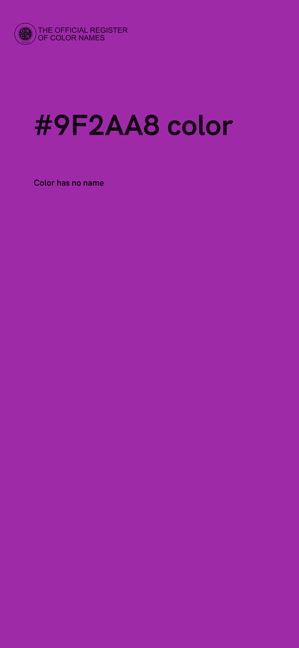 #9F2AA8 color image