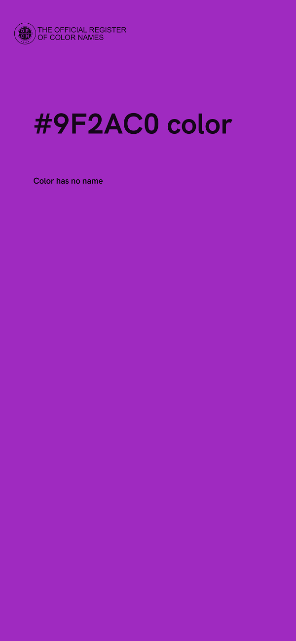 #9F2AC0 color image