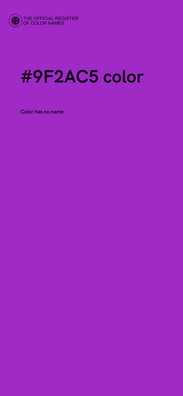 #9F2AC5 color image