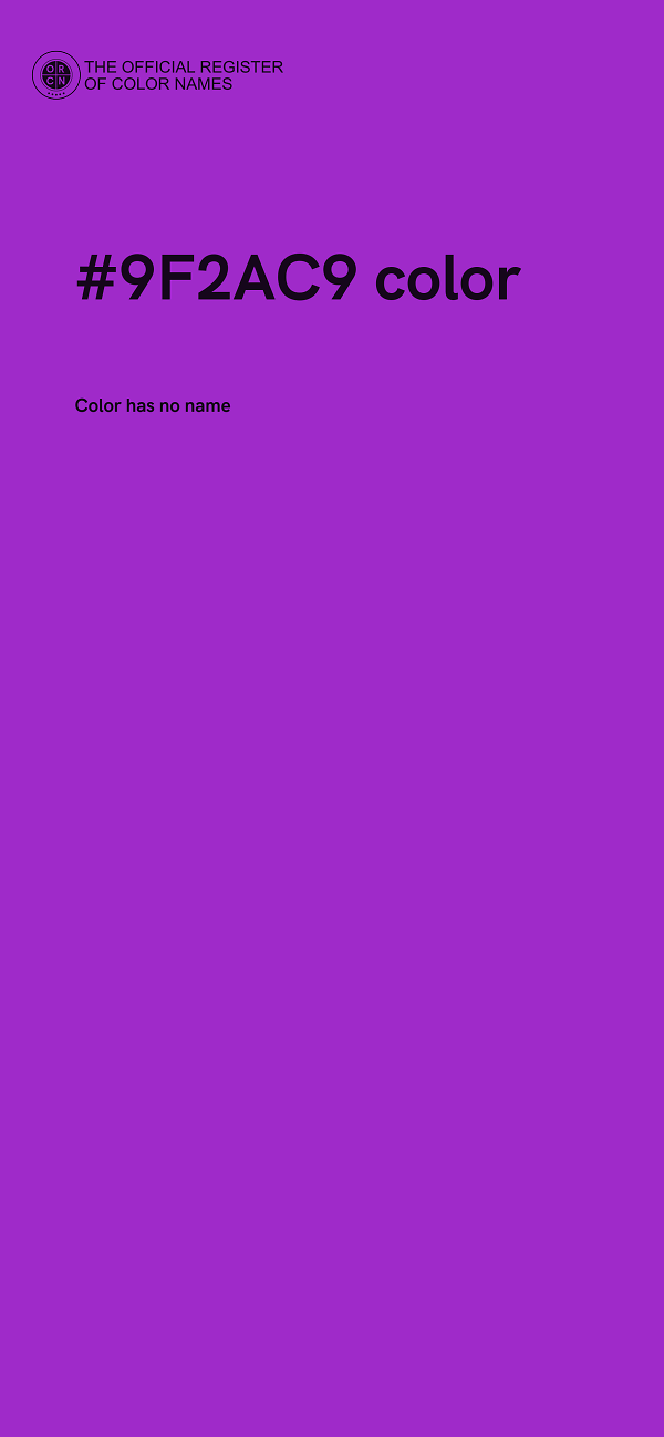 #9F2AC9 color image