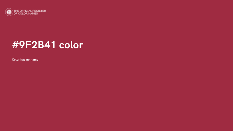 #9F2B41 color image