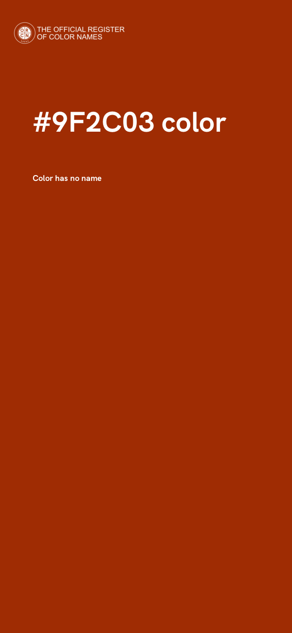 #9F2C03 color image