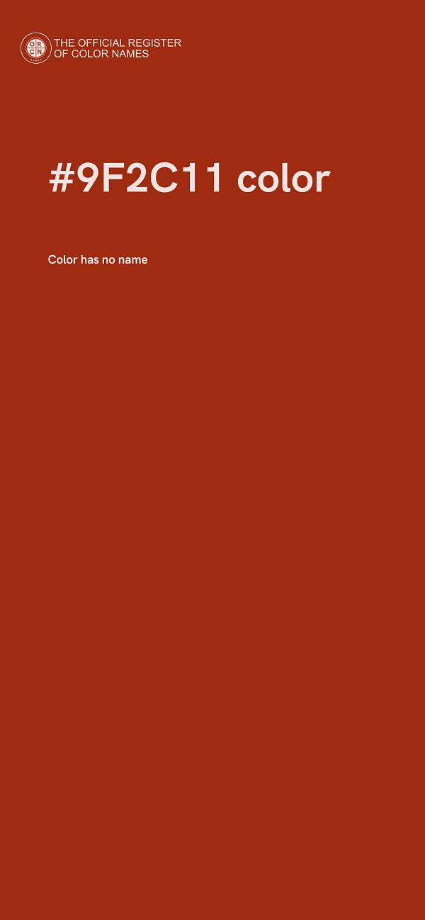 #9F2C11 color image