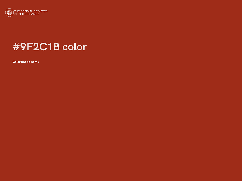 #9F2C18 color image