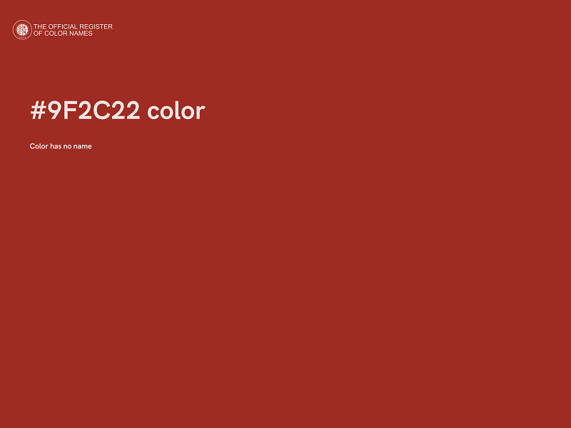 #9F2C22 color image
