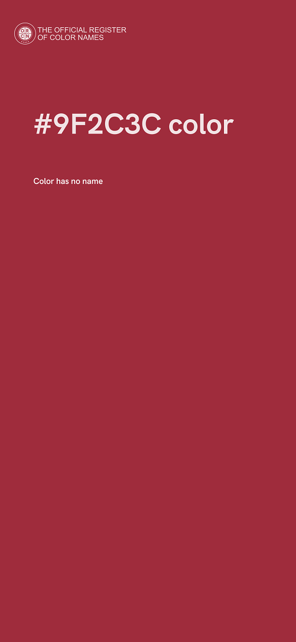 #9F2C3C color image
