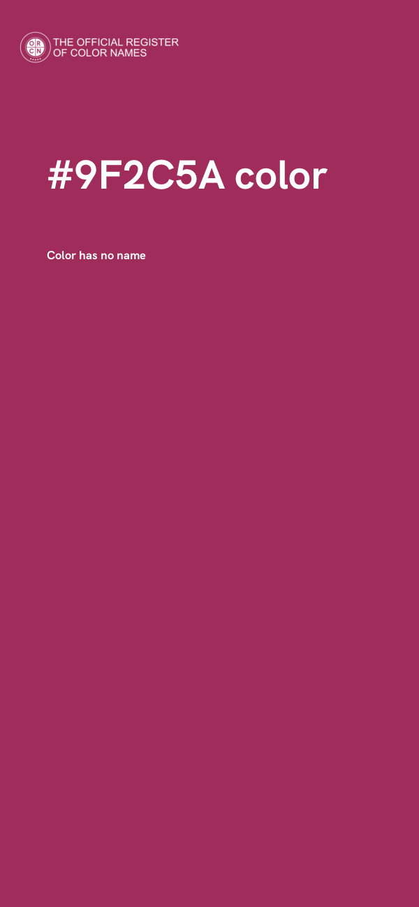 #9F2C5A color image