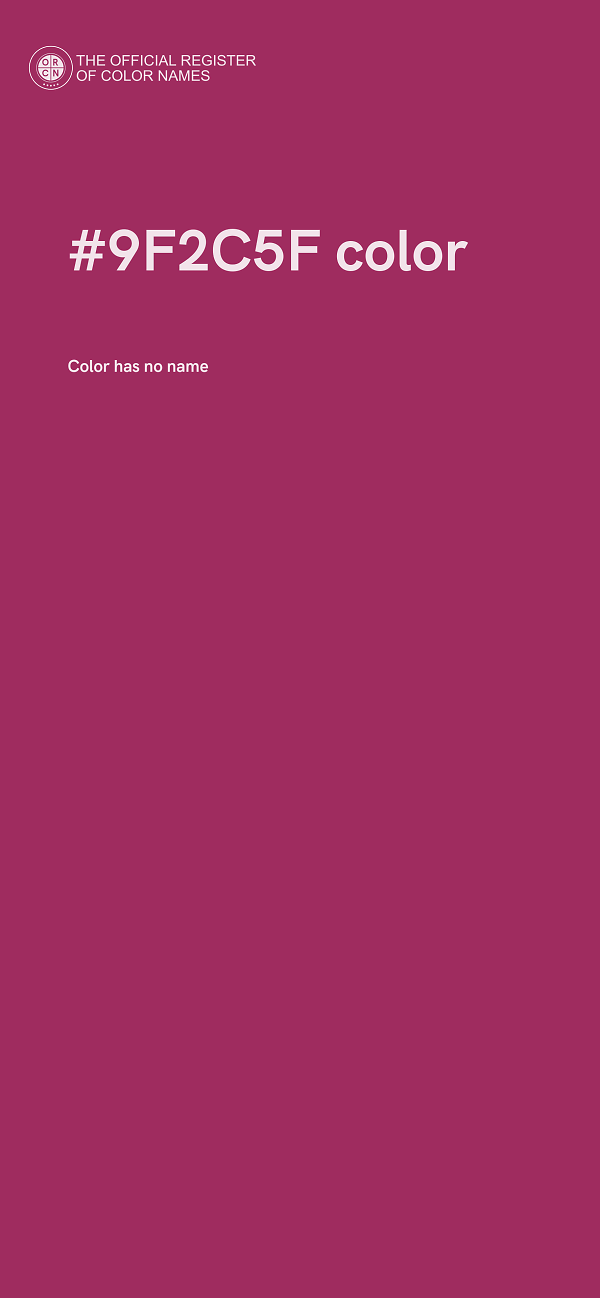 #9F2C5F color image