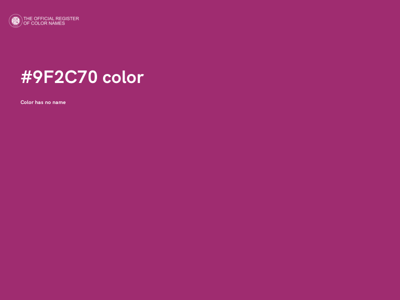 #9F2C70 color image