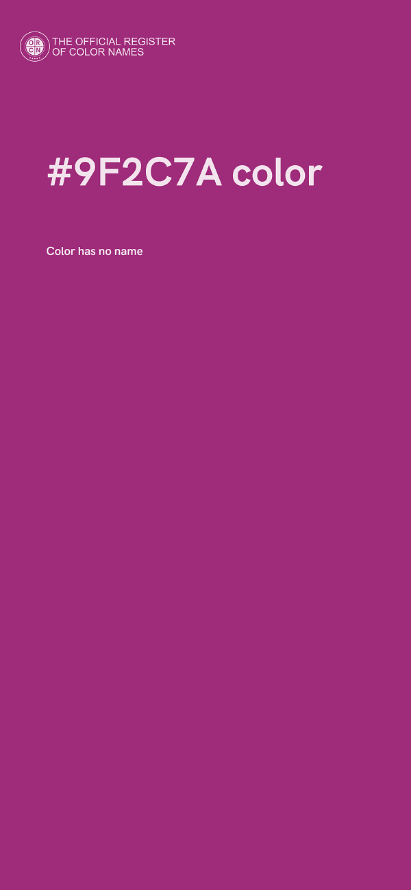 #9F2C7A color image