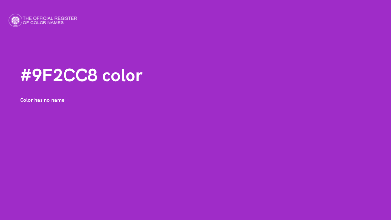 #9F2CC8 color image