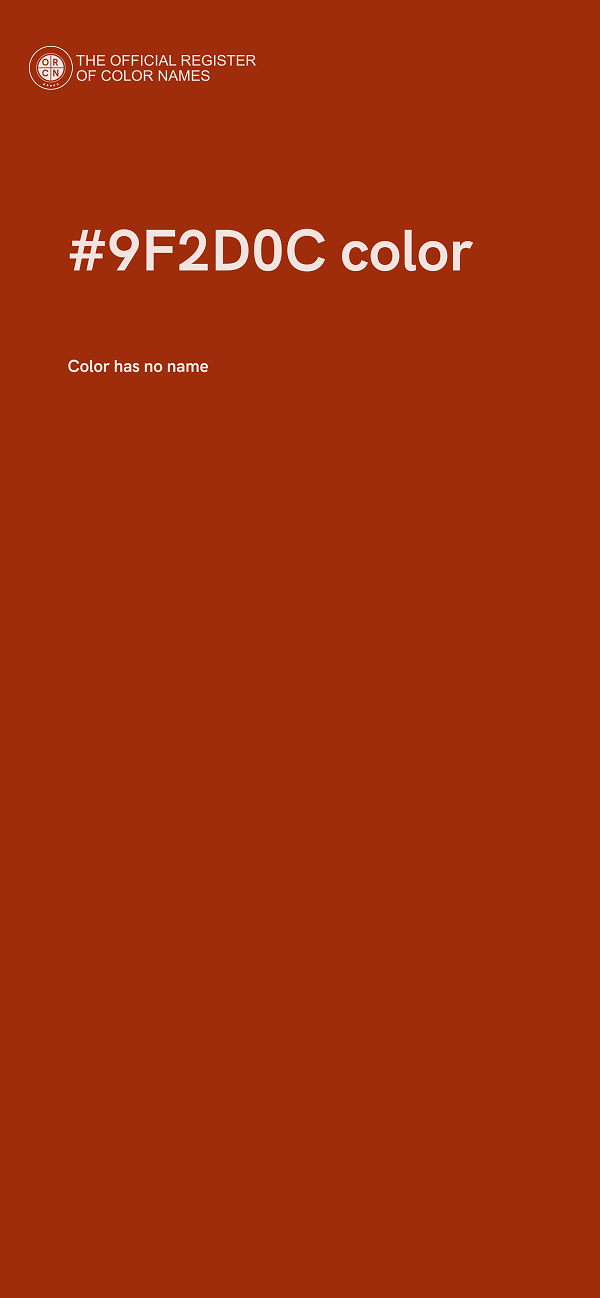 #9F2D0C color image