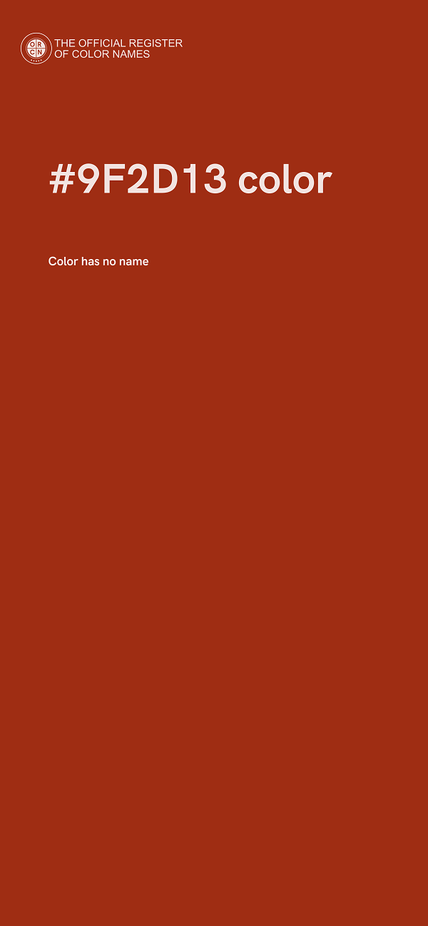 #9F2D13 color image