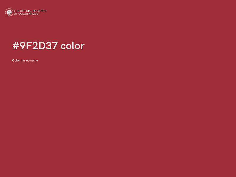 #9F2D37 color image
