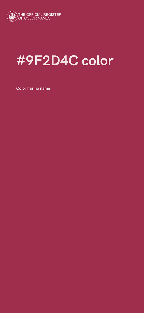 #9F2D4C color image
