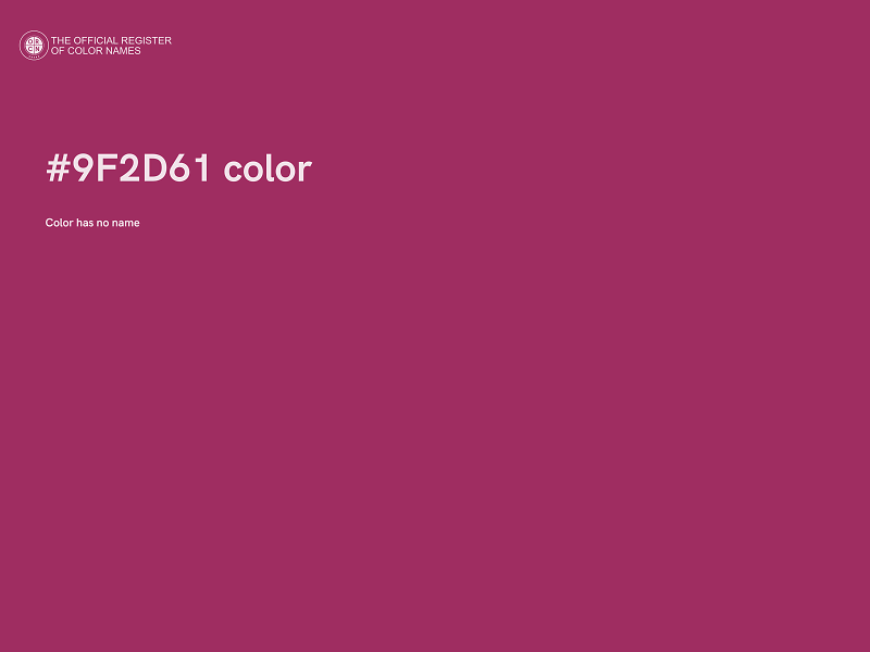 #9F2D61 color image