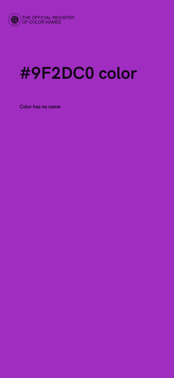 #9F2DC0 color image
