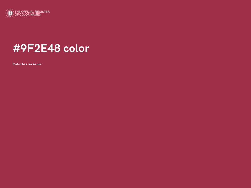 #9F2E48 color image