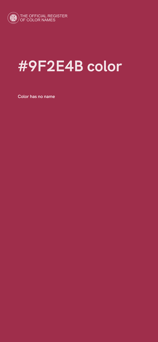 #9F2E4B color image